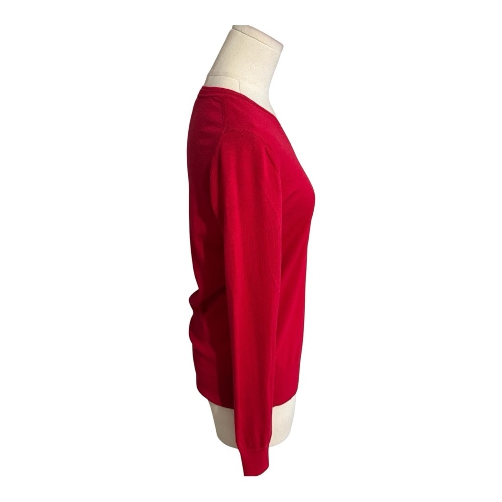 BANANA REPUBLIC 100% Merino Wool Sweater Top Red Size S Casual Work Holiday - Picture 3 of 6